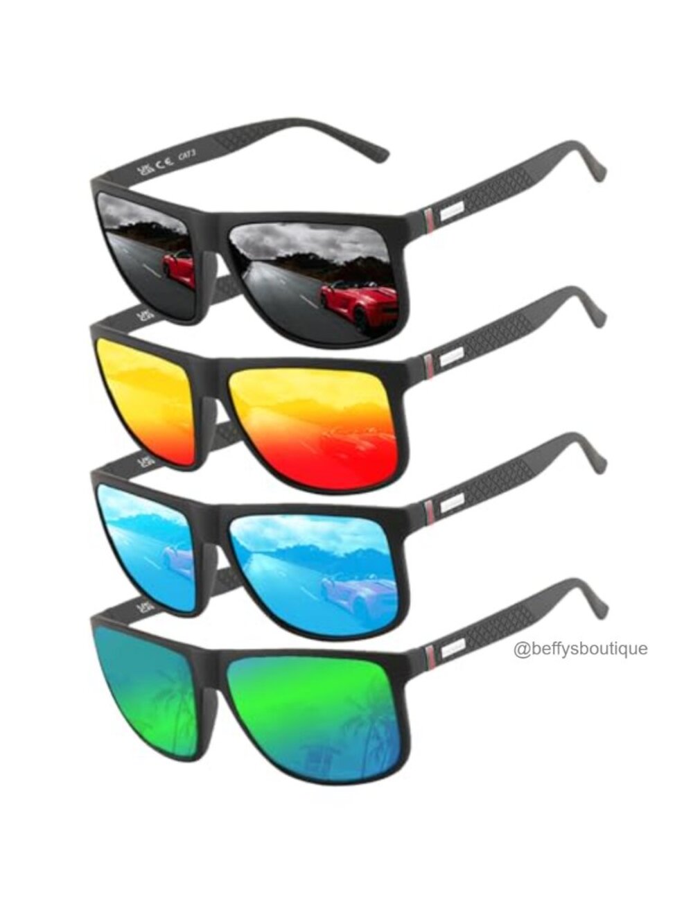 Polarized Sunglasses Men Women TR90 Light Frame HD Pilot Golf Driving